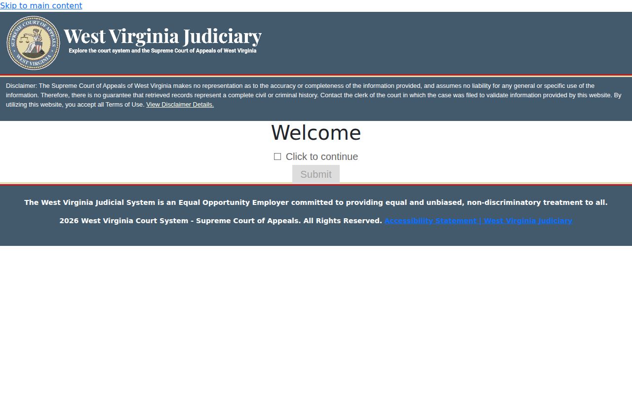Wirt County release record Magistrate Record Search entry
